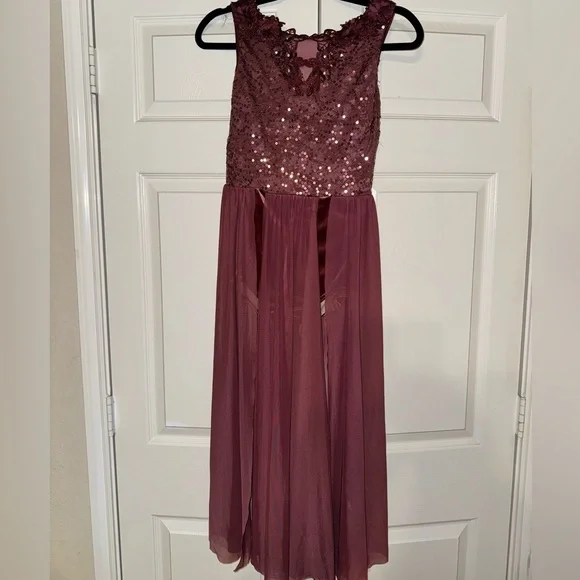 burgundy lyrical dress The Burgundy Midi Dress S